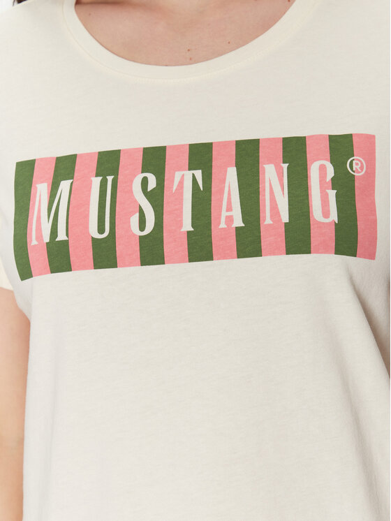 Mustang Mustang Футболка Alma 1016138 Écru Regular Fit
