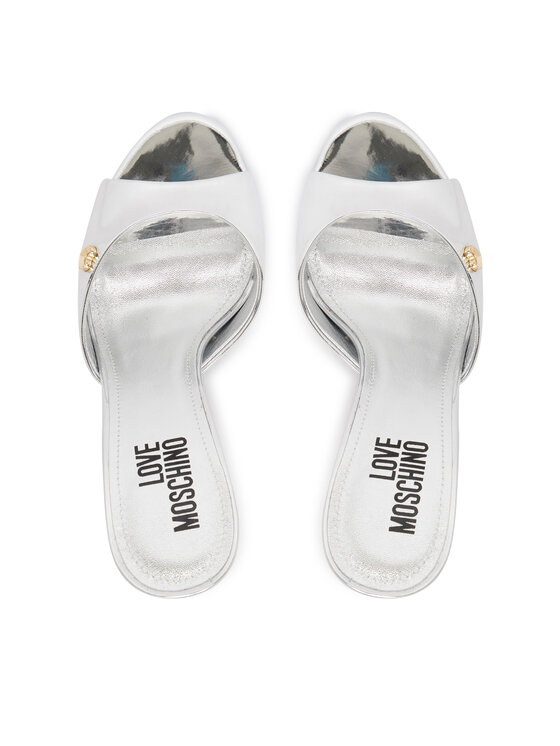 LOVE MOSCHINO Klapki LOVE MOSCHINO JA28209G0OJE090B Srebrny