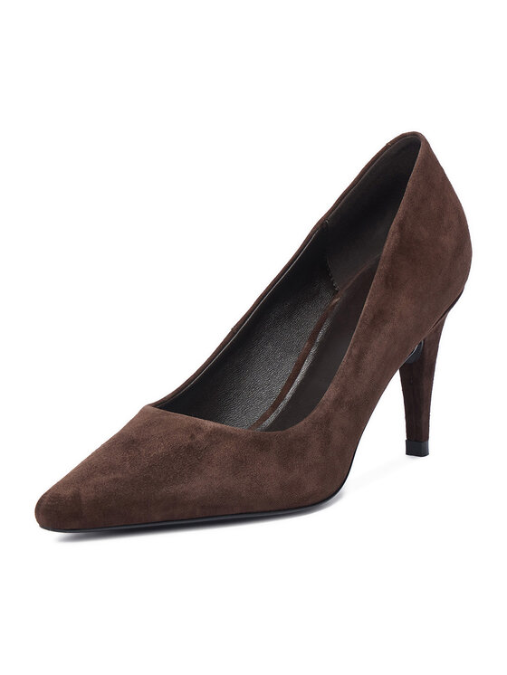 GINO ROSSI Čevlji z visoko peto GINO ROSSI C-LS6535-03 Temno rjava