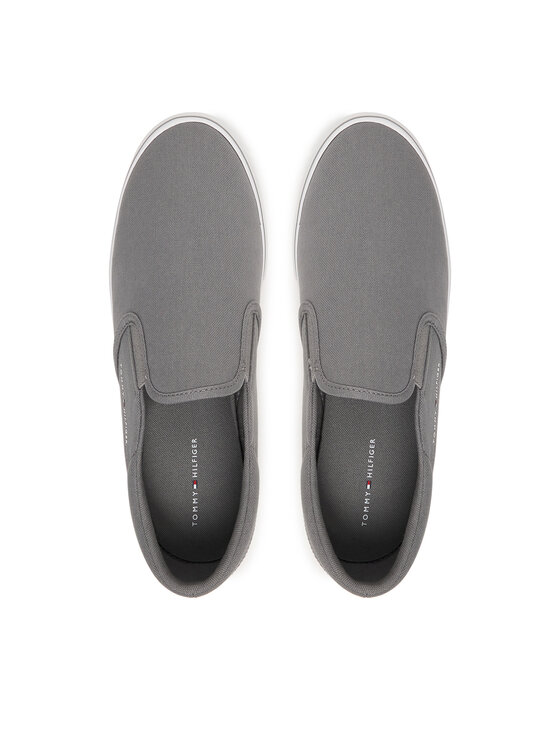 Tommy Hilfiger Tenis superge Tommy Hilfiger Vulc Core Slip On FM0FM05689 Siva