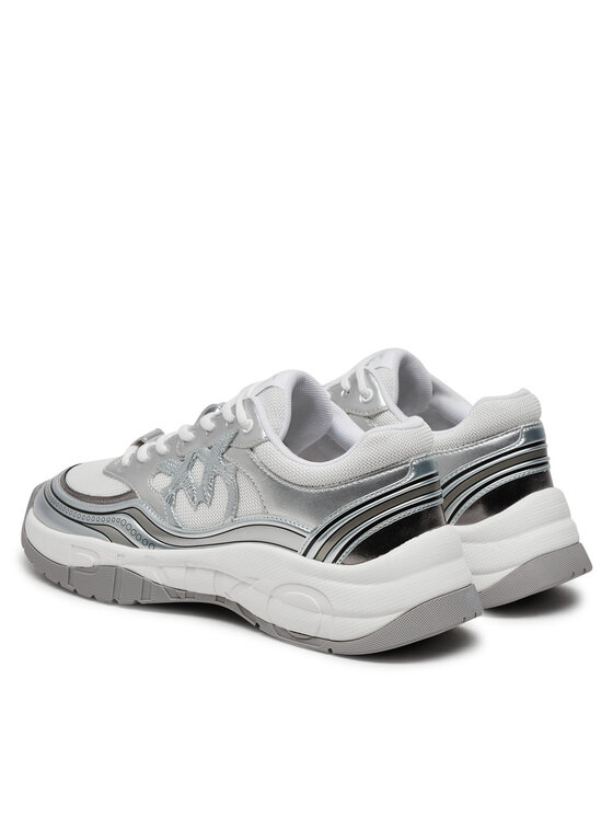 PINKO Sneakersy PINKO Glammy 04 SS0057 E014 Stříbrná