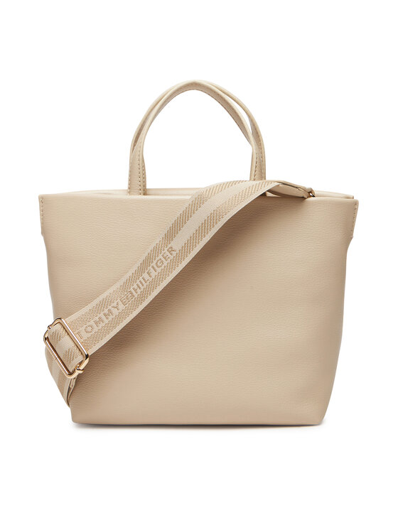 Tommy Hilfiger Soma Tommy Hilfiger Th Logotape Mini Tote AW0AW17694 Bēšs