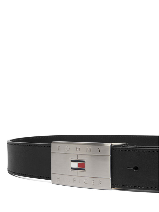 Tommy Hilfiger Pasek Tommy Hilfiger Th Flag Plaque Belt AM0AM14322 Czarny