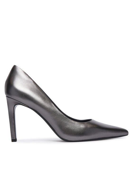 Calvin Klein Magassarkú Calvin Klein Ess Stiletto 90 Met Lth HW0HW03436 Sötétszürke