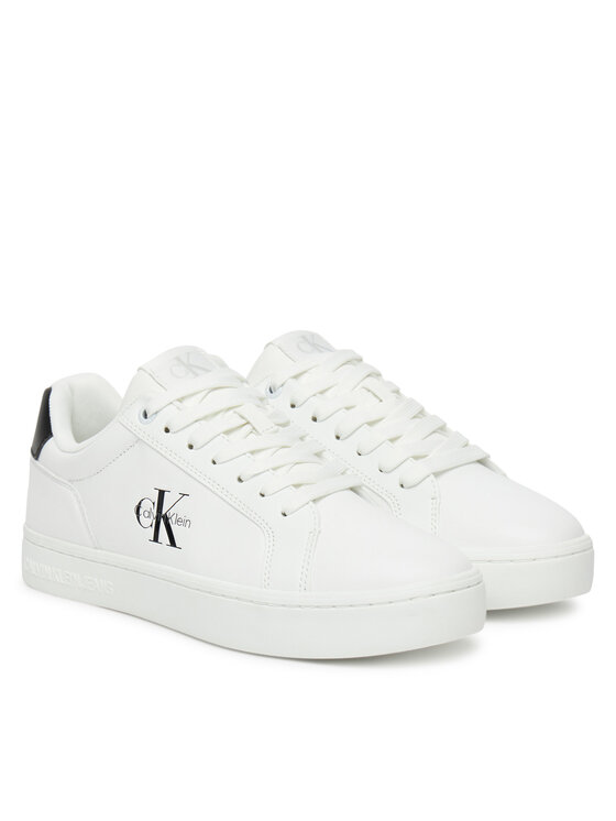 Calvin Klein Jeans Sneakersy Calvin Klein Jeans Classic Cupsole Mono Lth Wn YW0YW01902 Bílá
