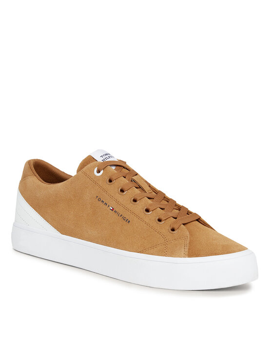 Tommy Hilfiger Superge Tommy Hilfiger Th Hi Vulc Core Low Suede FM0FM04817 Rjava