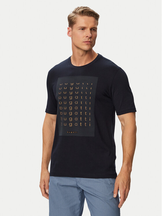 Bugatti Bugatti Camiseta 8350-15046E Azul marino Regular Fit
