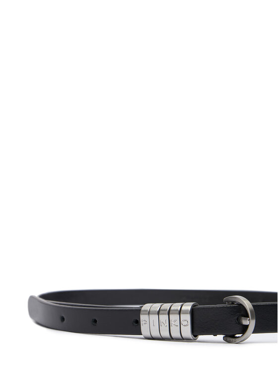PINKO Dámsky opasok PINKO Saddle Belt H1,2 20252 PLT01 105479.A1AC Čierna