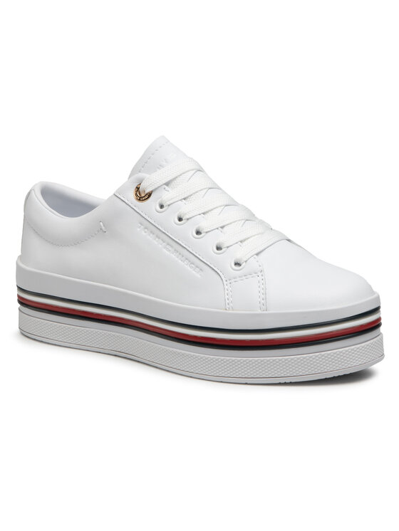 Tommy Hilfiger Zapatillas Tommy Hilfiger Corporate Flatform Cupsole FW0FW05553 Blanco