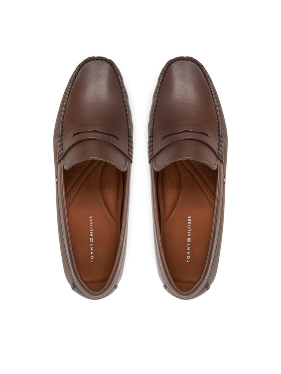 Tommy Hilfiger Mokasíny Tommy Hilfiger Corpoarte Hilfiger Lth Driver FM0FM04810 Hnědá
