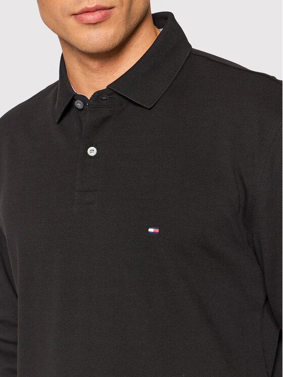 Tommy Hilfiger Tommy Hilfiger Polo marškinėliai 1985 MW0MW20183 Juoda Regular Fit