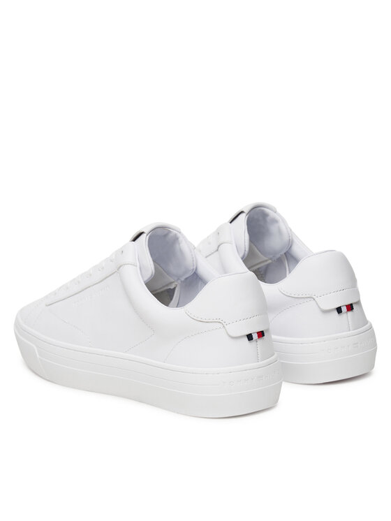 Tommy Hilfiger Sneakersy Tommy Hilfiger Premium Dress Cupsole FM0FM05572 Biela