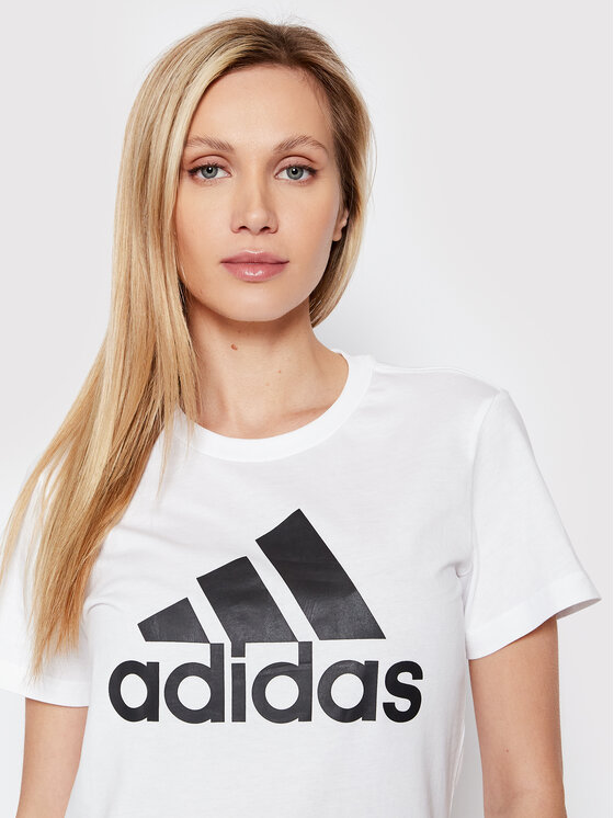 adidas adidas Majica Essentials Logo GL0649 Bela Regular Fit