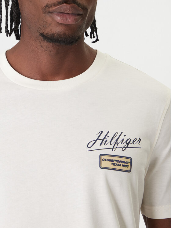 Tommy Hilfiger Tommy Hilfiger Camiseta Modern Ath Graphic MW0MW41471 Écru Regular Fit