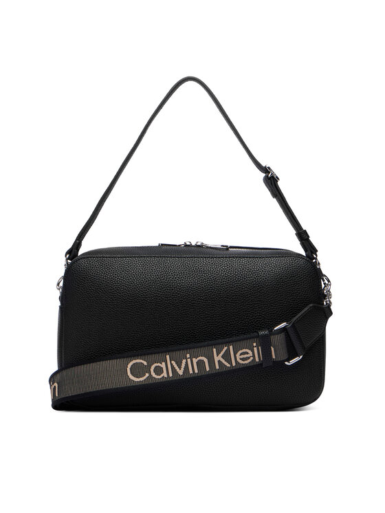 Calvin Klein Borsetta Calvin Klein Webbing 2X Strap Lg Camera Bag LV04F3642G Nero