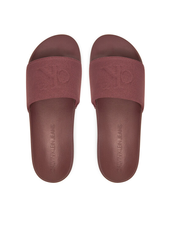 Calvin Klein Jeans Nazouváky Calvin Klein Jeans Slide Hf Mono Cv YM0YM01282 Hnědá