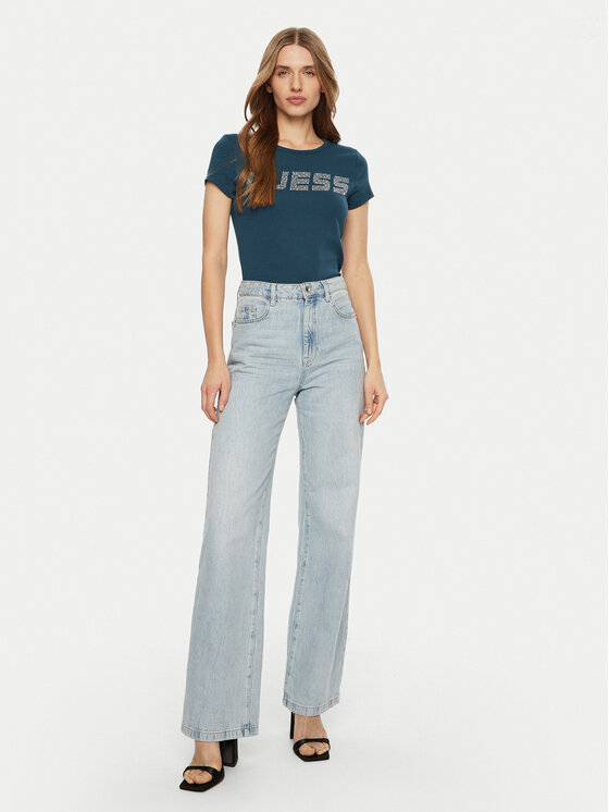 Guess Guess Футболка V4BI16 KCIV1 Голубий Regular Fit