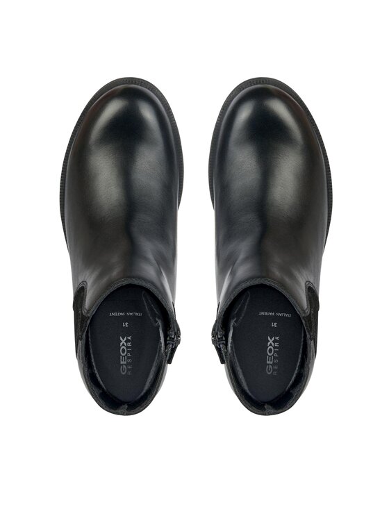 Geox Členková obuv Geox J Agata Girl Wpf J36HZA 04377 C9999 D Čierna