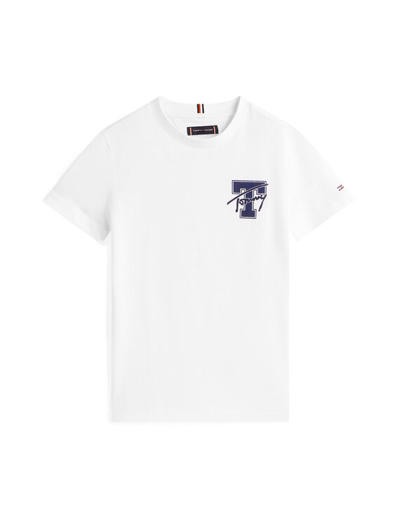 Tommy Hilfiger Tommy Hilfiger Camiseta Varsity Graphic KB0KB09868 Blanco Regular Fit