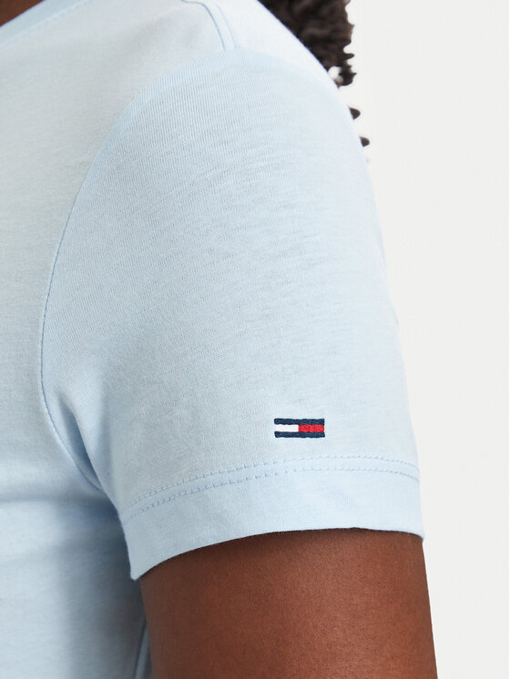 Tommy Jeans Tommy Jeans Camiseta Ess Logo DW0DW23479 Azul claro Slim Fit