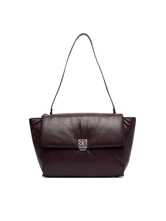 Calvin Klein Geantă Calvin Klein Emblem Hw Padded Satchel LV04F3615G Vișiniu