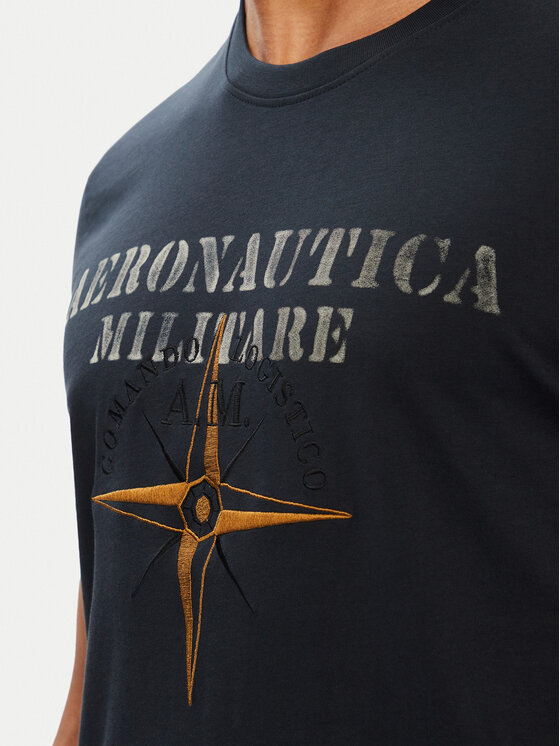 Aeronautica Militare Aeronautica Militare Camiseta 262TS2582UJ00750 Azul marino Regular Fit