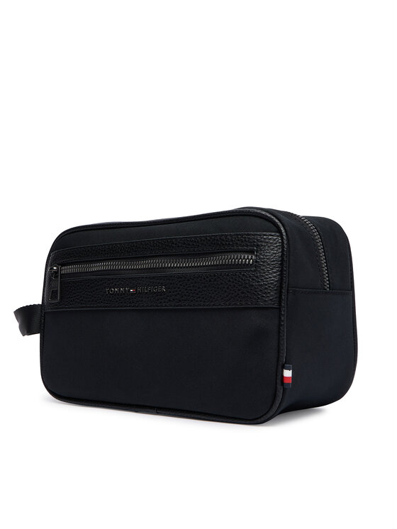 Tommy Hilfiger Neseser Tommy Hilfiger Th Repreve Washbag AM0AM14514 Crna