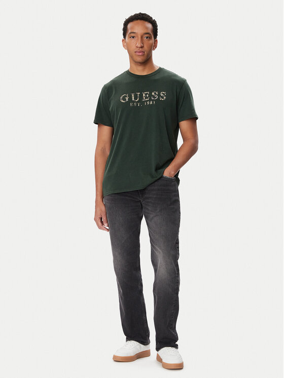 Guess Guess Camiseta M6BI73 K6674 Verde oscuro Regular Fit