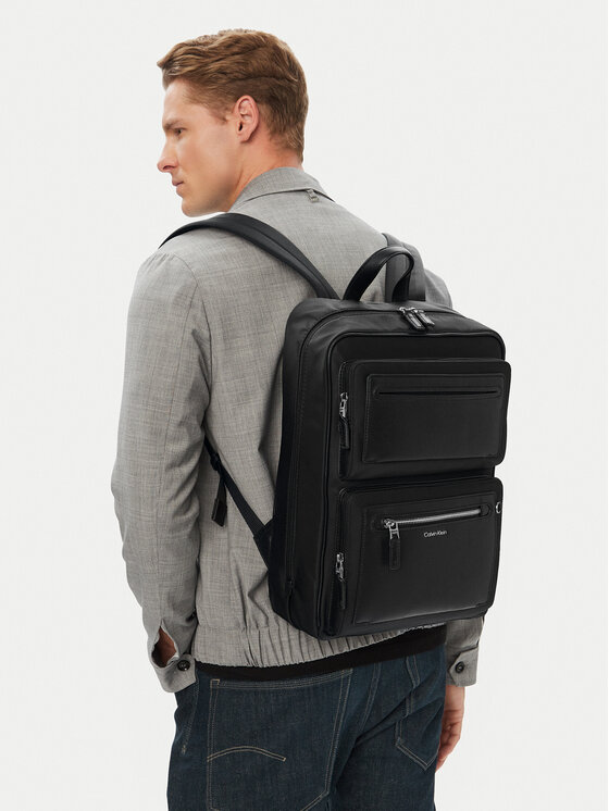 Calvin Klein Σακίδιο Calvin Klein Ssnl Raised Logo Double Pocket B LV04D3498G Μαύρο