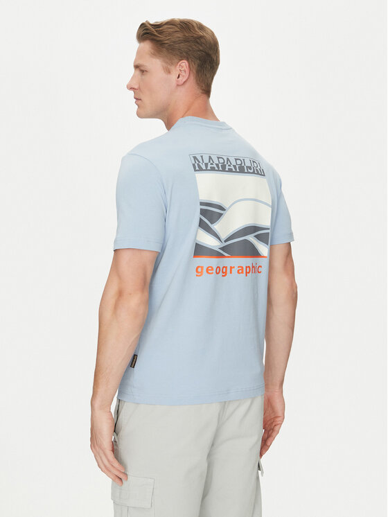 Napapijri Napapijri T-shirt S-Sovana NP0A4IE4 Celeste Regular Fit