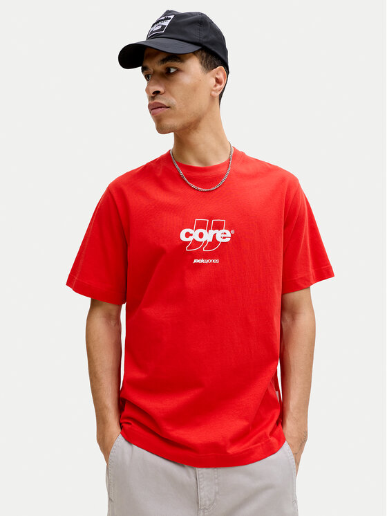 Jack & Jones Jack & Jones Футболка Club 12289868 Червоний Relaxed Fit