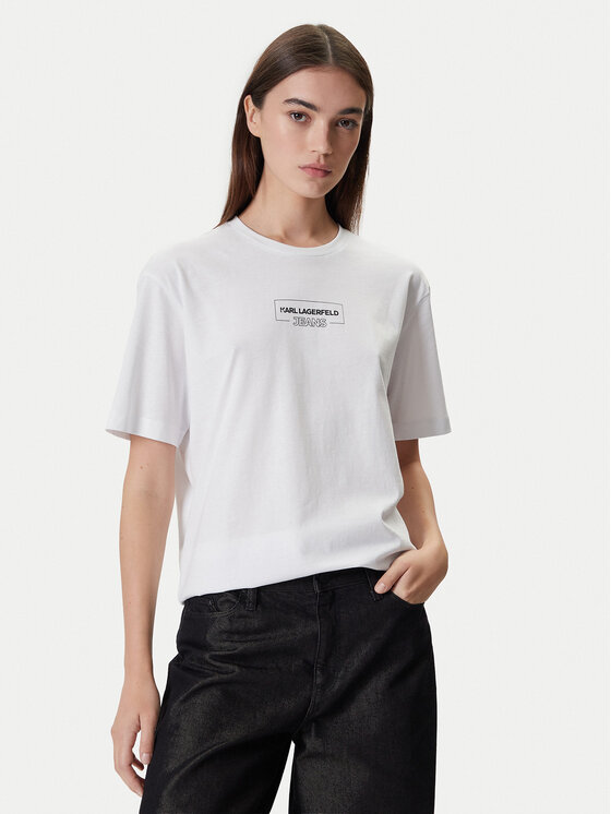 Karl Lagerfeld Jeans Karl Lagerfeld Jeans Camiseta A4W17003 Blanco Relaxed Fit