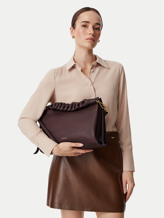 Coccinelle Handtasche Coccinelle M250 Boheme Grana Double E1 M50 19 02 01 Dunkelrot
