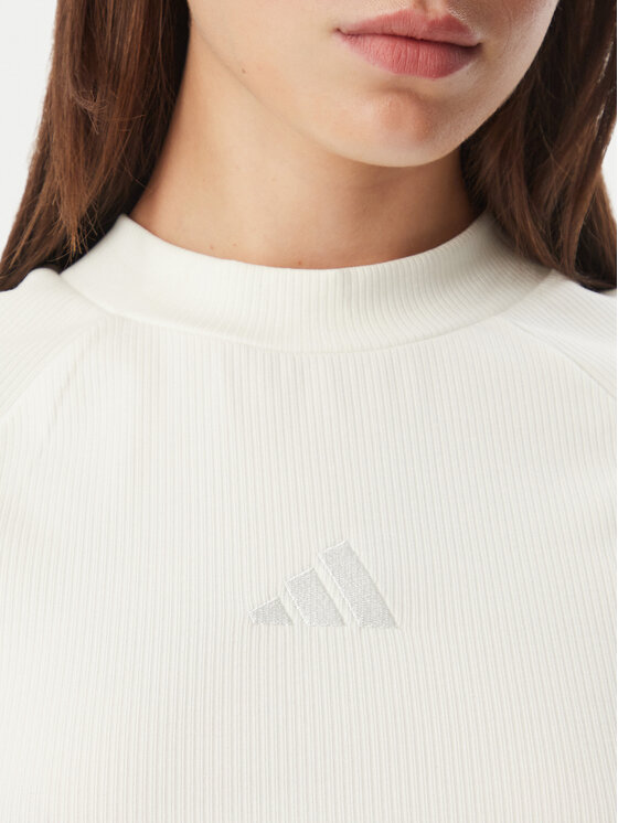 adidas adidas Camiseta Adidas Kit Small Logo Rib KT0289 Blanco Slim Fit