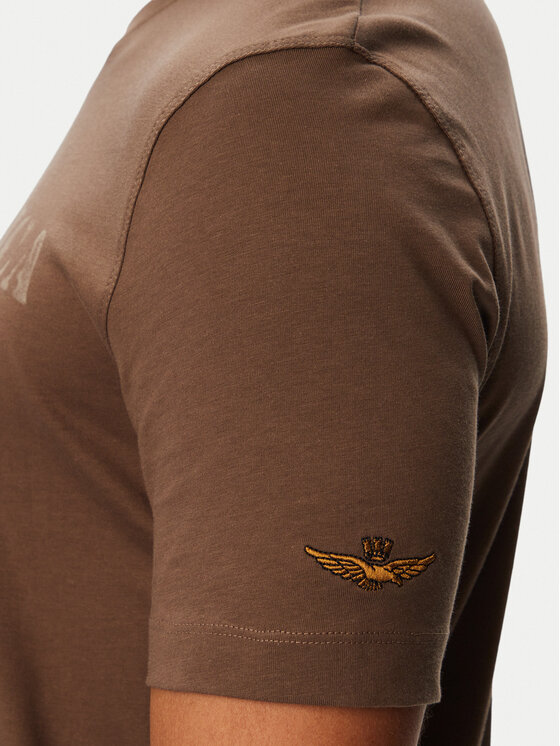 Aeronautica Militare Aeronautica Militare Camiseta 262TS2582UJ00750 Marrón Regular Fit