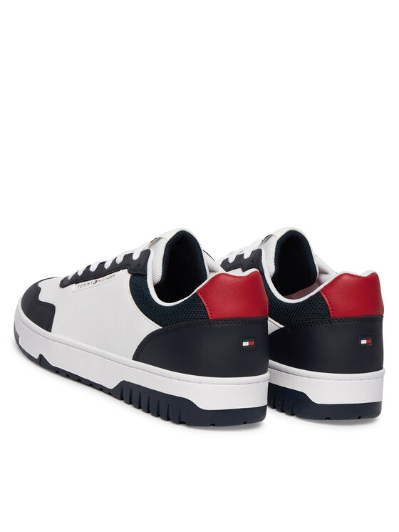 Tommy Hilfiger Sneakersy Tommy Hilfiger Basket Core Lite Lth Block FM0FM05713 Biały