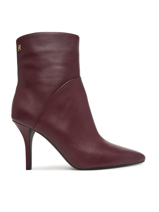 Tommy Hilfiger Botine Tommy Hilfiger High Heel Clean Ankle Boot FW0FW09624 Vișiniu