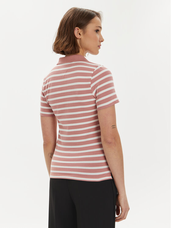 Tommy Hilfiger Tommy Hilfiger Polo marškinėliai 1985 WW0WW39530 Rožinė Slim Fit