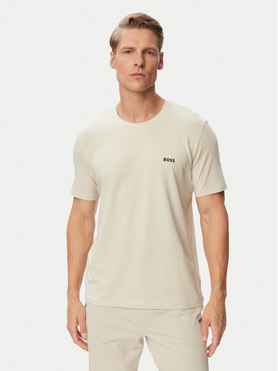 BOSS BOSS Camiseta Mix&Match 50515312 Crema Regular Fit