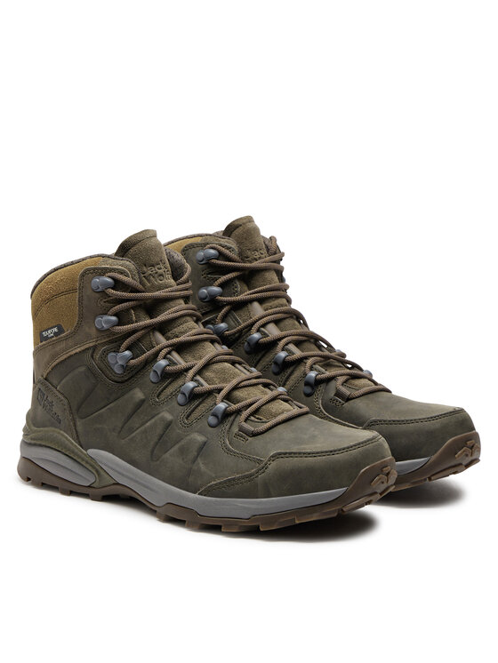 Jack Wolfskin Trekingová obuv Jack Wolfskin Refugio Prime Mid M 4059691 Hnědá
