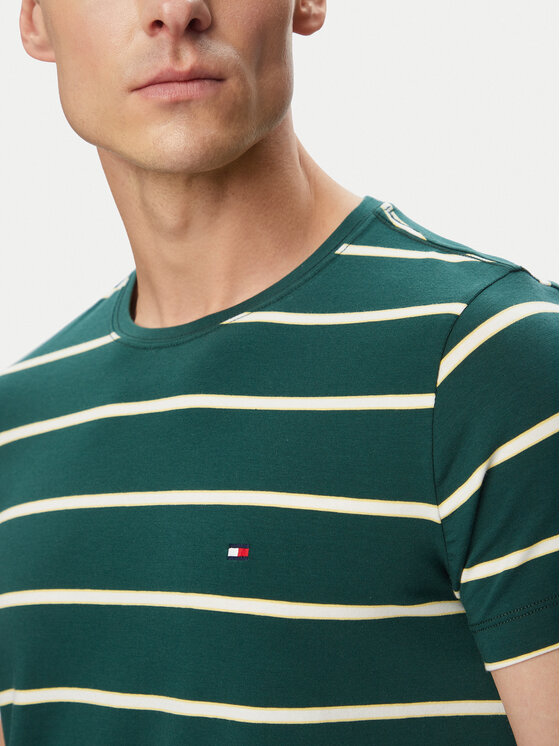 Tommy Hilfiger Tommy Hilfiger Marškinėliai MW0MW10800 Žalia Slim Fit