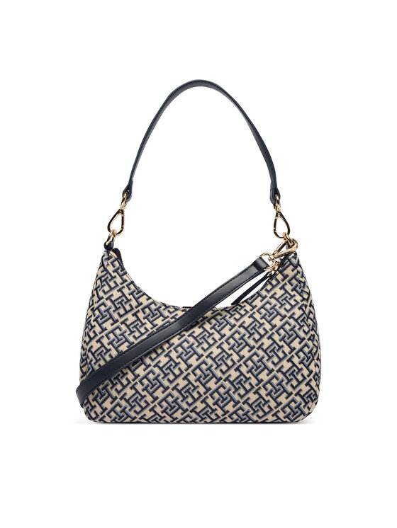 Tommy Hilfiger Táska Tommy Hilfiger Th Jacquard Ess Shoulder Bag AW0AW19331 Kék