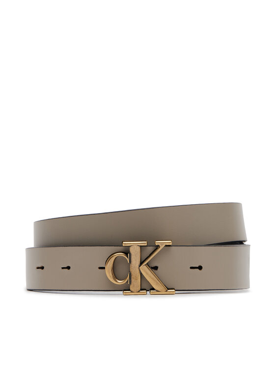 Calvin Klein Jeans Ženski pas Calvin Klein Jeans Monogram Placque Buckle 25Mm Rev LV04K7005G Črna