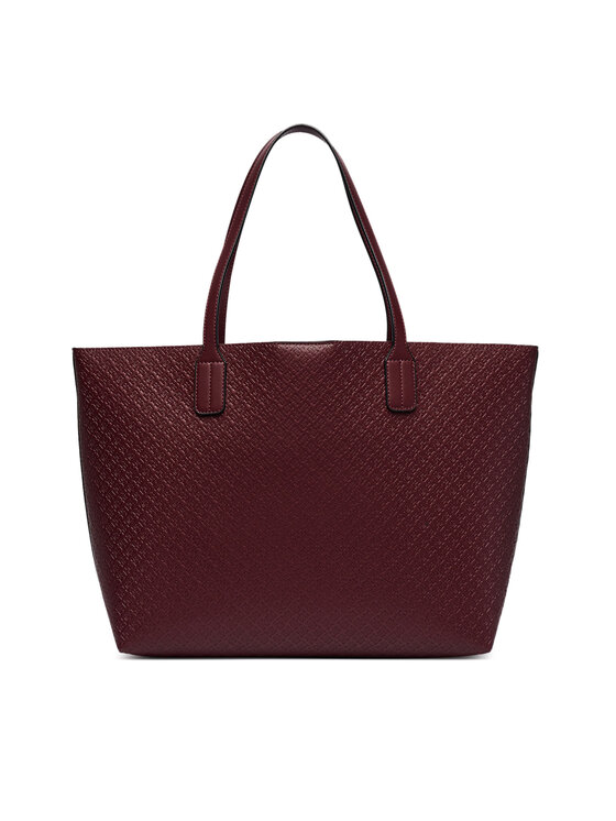 Tommy Hilfiger Ročna torba Tommy Hilfiger Th Icon Tote Mono AW0AW19004 Bordo rdeča