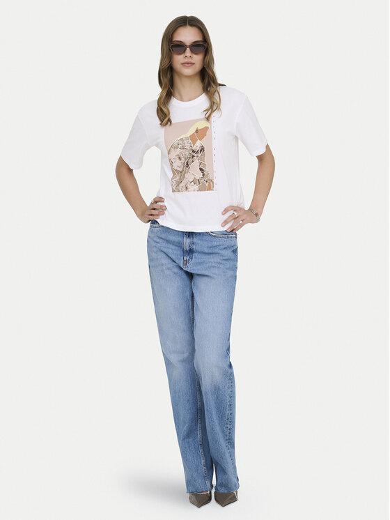 ONLY ONLY Camiseta Susan 15372179 Blanco Regular Fit