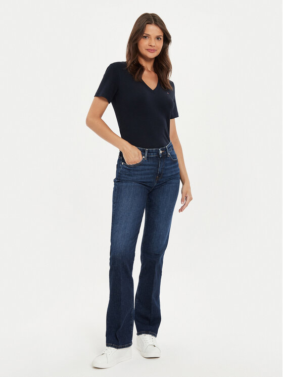 Tommy Hilfiger Tommy Hilfiger Majica New Cody WW0WW40584 Mornarsko modra Slim Fit