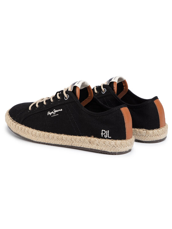 Pepe Jeans Espadryle Pepe Jeans Touris Lamu Linen PMS10286 Czarny