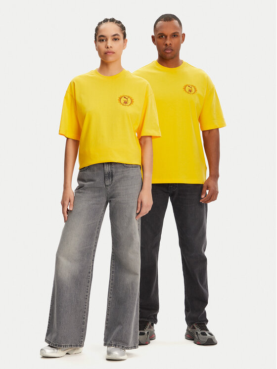 Puma Puma T-shirt Unisex Harry Potter 630092 Giallo Oversize