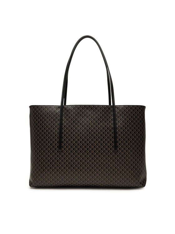Calvin Klein Geantă Calvin Klein Emblem Aop Tote W/ Pouch LV04F3266G Negru