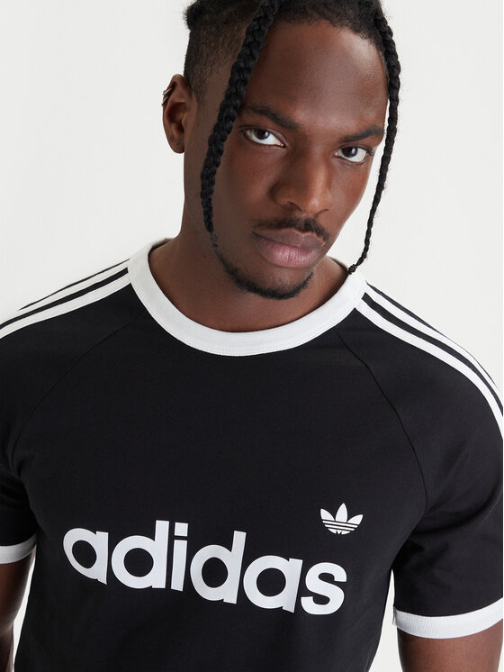 adidas adidas Camiseta 3-Stripes Ringer KF0417 Negro Slim Fit